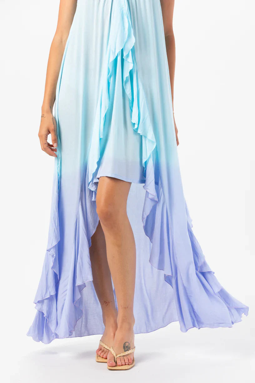 Tiare Hawaii Love Letters Maxi Dress - Aqua Lavender Ombre