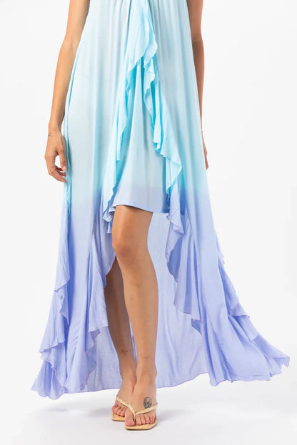 Tiare Hawaii Love Letters Maxi Dress - Aqua Lavender Ombre