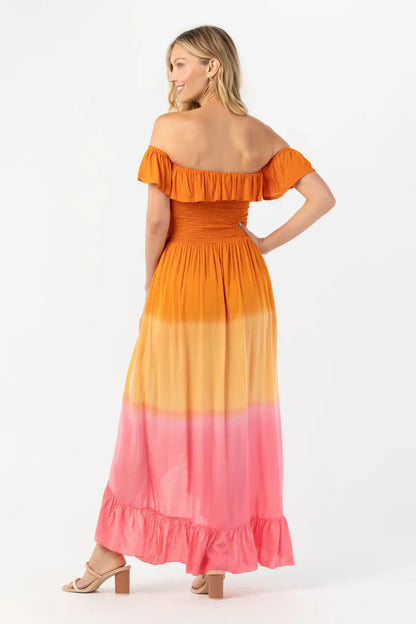 Tiare Hawaii Mackenna Maxi Dress - Rust Pink Ombre