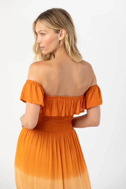 Tiare Hawaii Mackenna Maxi Dress - Rust Pink Ombre
