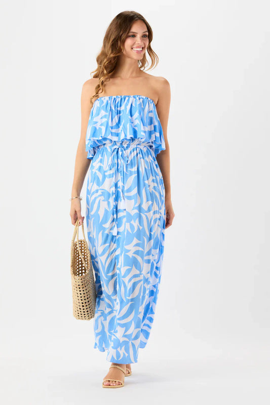 Tiare Hawaii Maldives Maxi Dress - Abstract Geo Sky