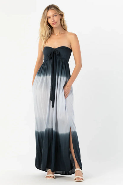 Tiare Hawaii Mele Maxi Dress - Black Grey Ombre