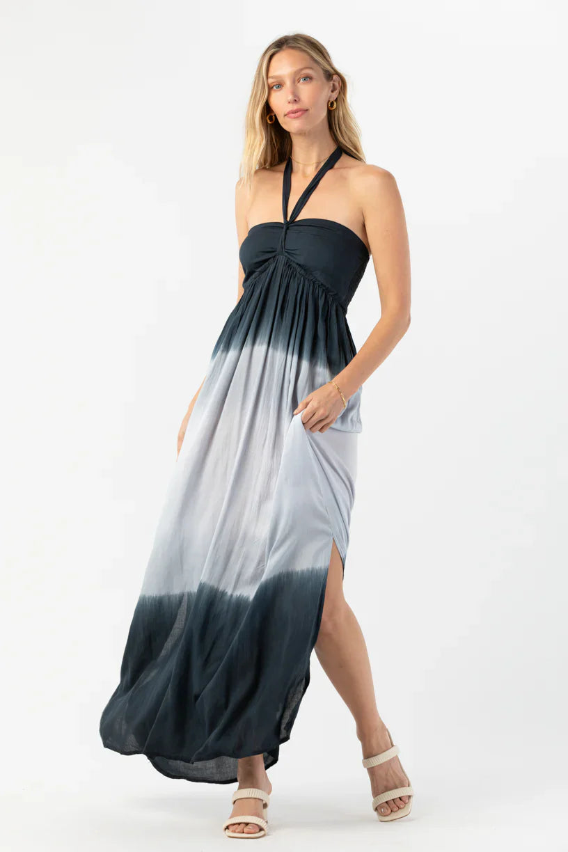 Tiare Hawaii Mele Maxi Dress - Black Grey Ombre