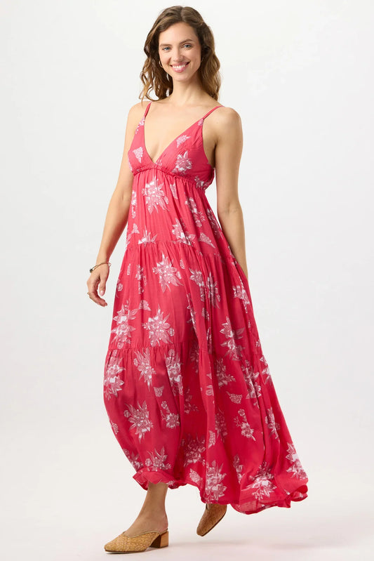 Tiare Hawaii Micah Maxi Dress - Orchidland Red