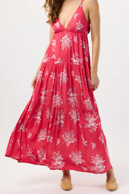 Tiare Hawaii Micah Maxi Dress - Orchidland Red