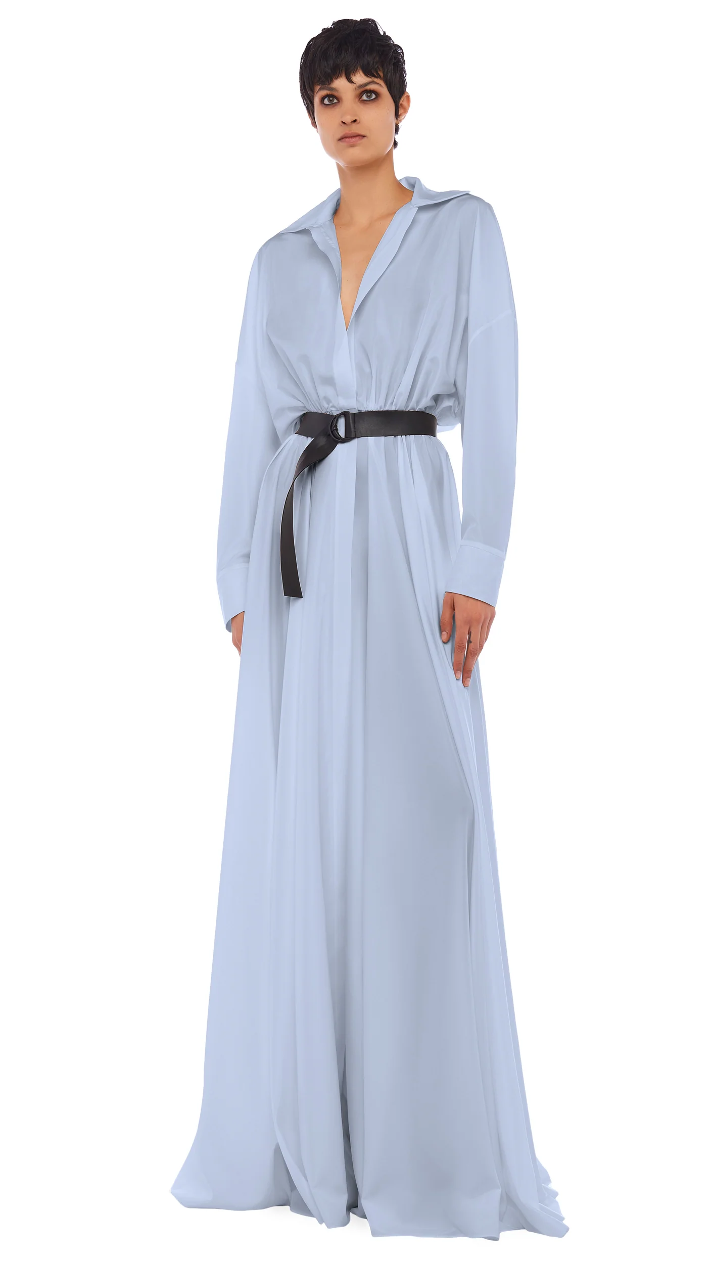 Norma Kamali Women's SUPER OS BF NK SHIRT FLARED GOWN