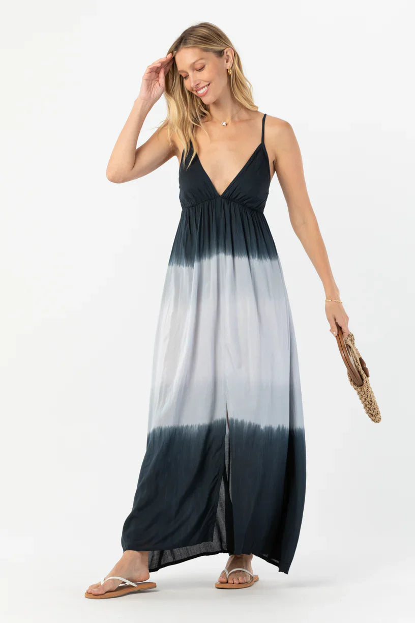 Tiare Hawaii Mochi Maxi Dress - Black Grey Ombre