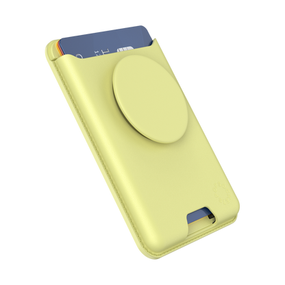 PopSockets Butter Yellow Softgoods PopWallet + For MagSafe