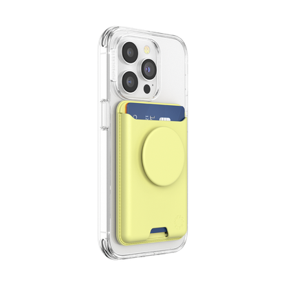 PopSockets Butter Yellow Softgoods PopWallet + For MagSafe