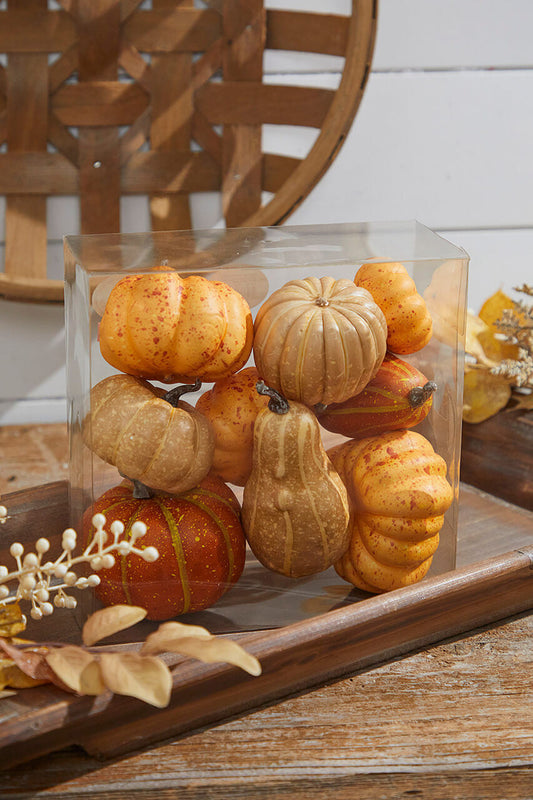 Decorator's Warehouse Mixed Pumpkin Asssortment - Set of 9
