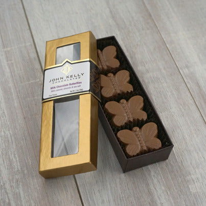 John Kelly Chocolates 4 Piece Milk Chocolate Butterflies