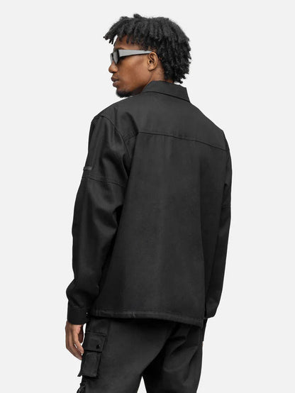 BLACKTAILOR DRAWSTRING SHACKET BLACK