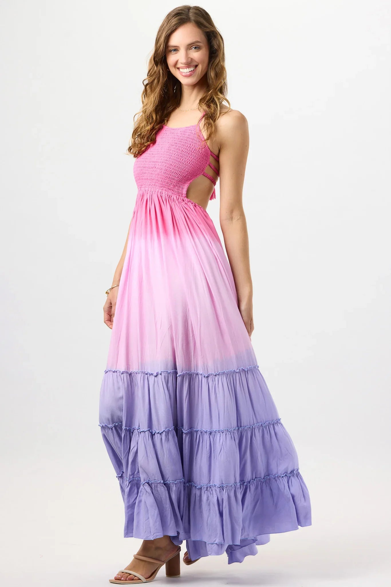 Tiare Hawaii Naia Maxi Dress - Pink Violet Ombre