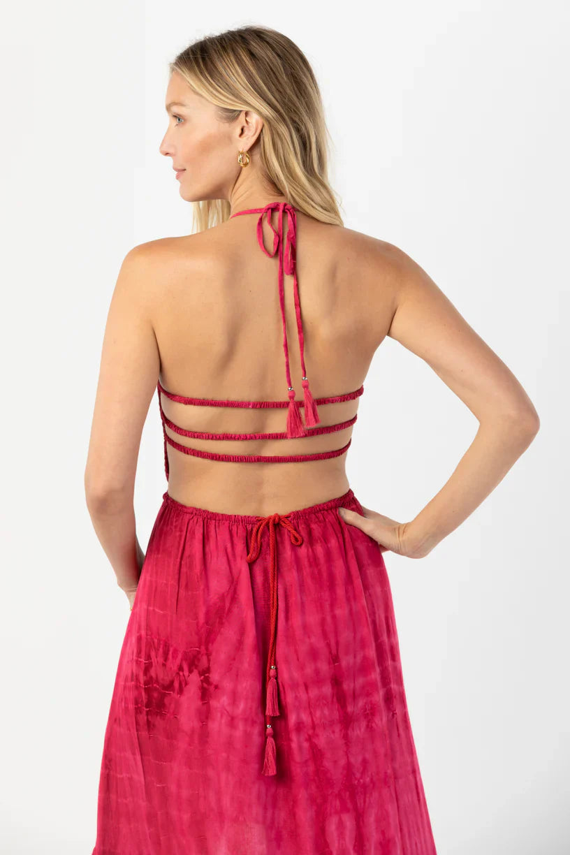 Tiare Hawaii Naia Midi Dress - Berry Ripples