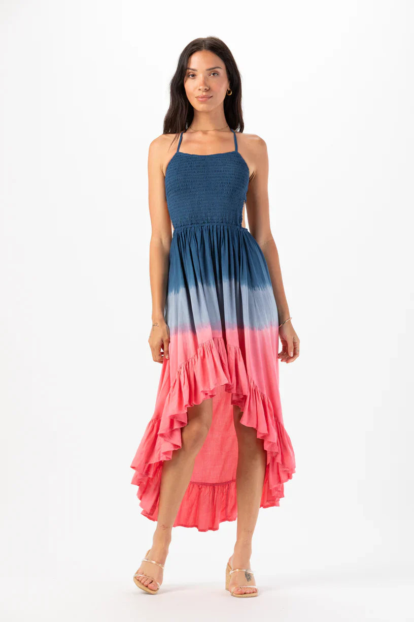 Tiare Hawaii Naia Midi Dress - Navy Pink Ombre