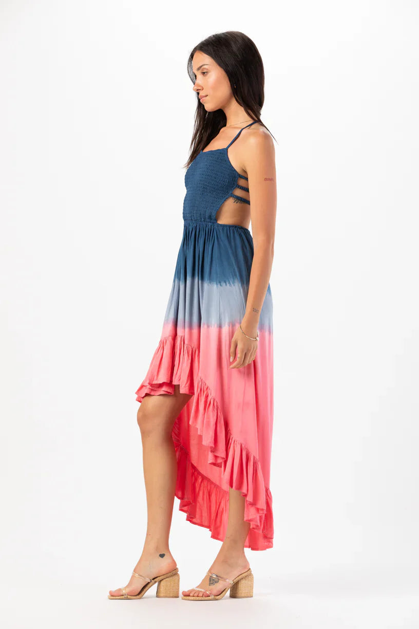 Tiare Hawaii Naia Midi Dress - Navy Pink Ombre