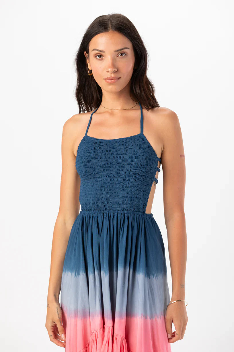 Tiare Hawaii Naia Midi Dress - Navy Pink Ombre