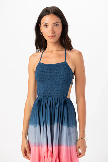 Tiare Hawaii Naia Midi Dress - Navy Pink Ombre