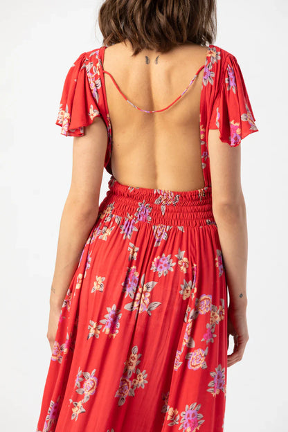 Tiare Hawaii New Moon Maxi Dress - Vintage Hawaiian Red