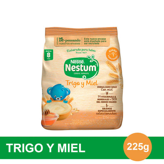 Pampa Direct Nestum Infant Cereal Trigo y Miel Sin Azúcar, 225 g / 7.9 oz