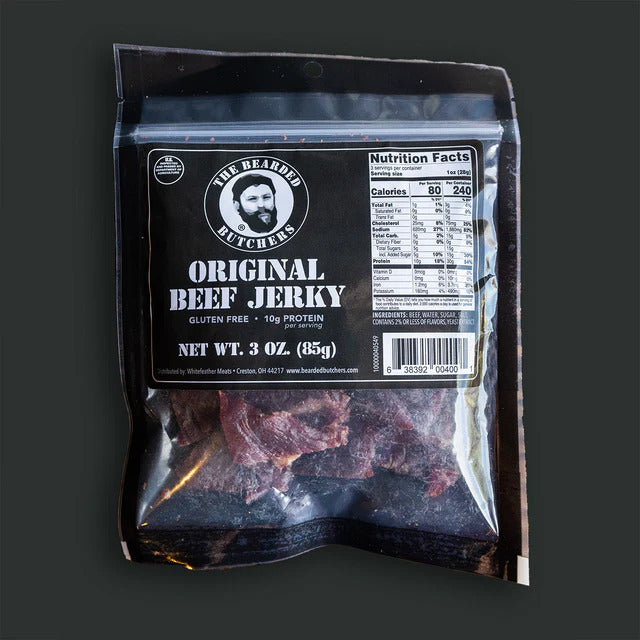 The Bearded Butchers Bearded Butcher Original Beef Jerky Case of 12 - 3oz Packs