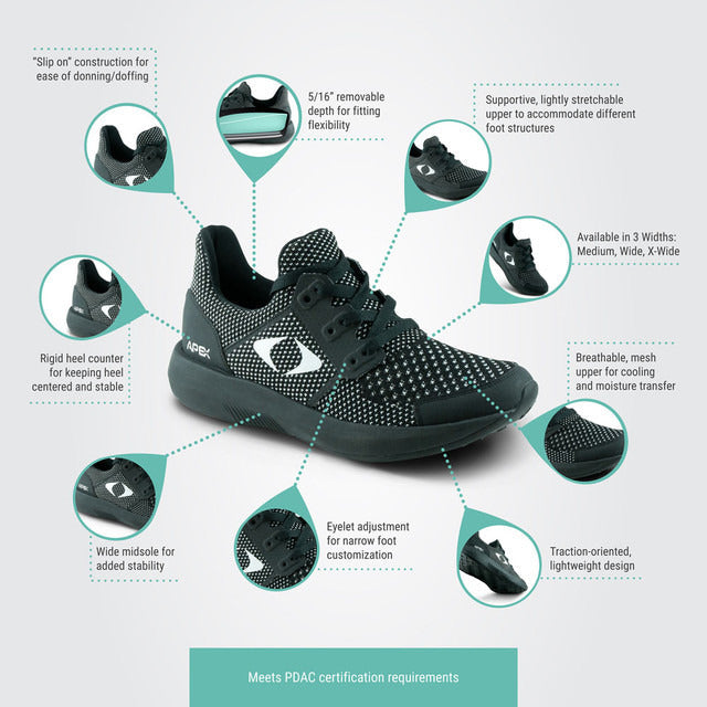 Apexfoot Women's Performance Athletic Sneaker - Black