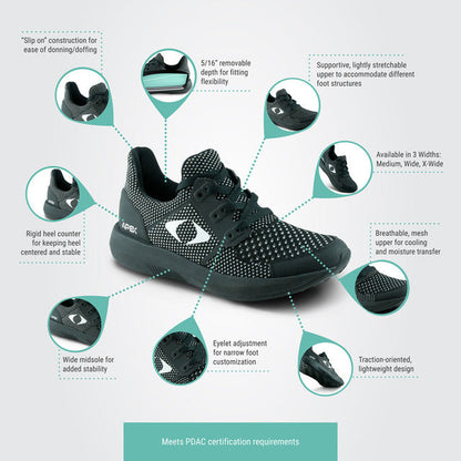 Apexfoot Women's Performance Athletic Sneaker - Black