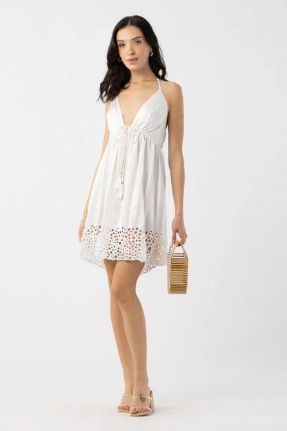 Tiare Hawaii Paris Silk Mini Dress - Off White