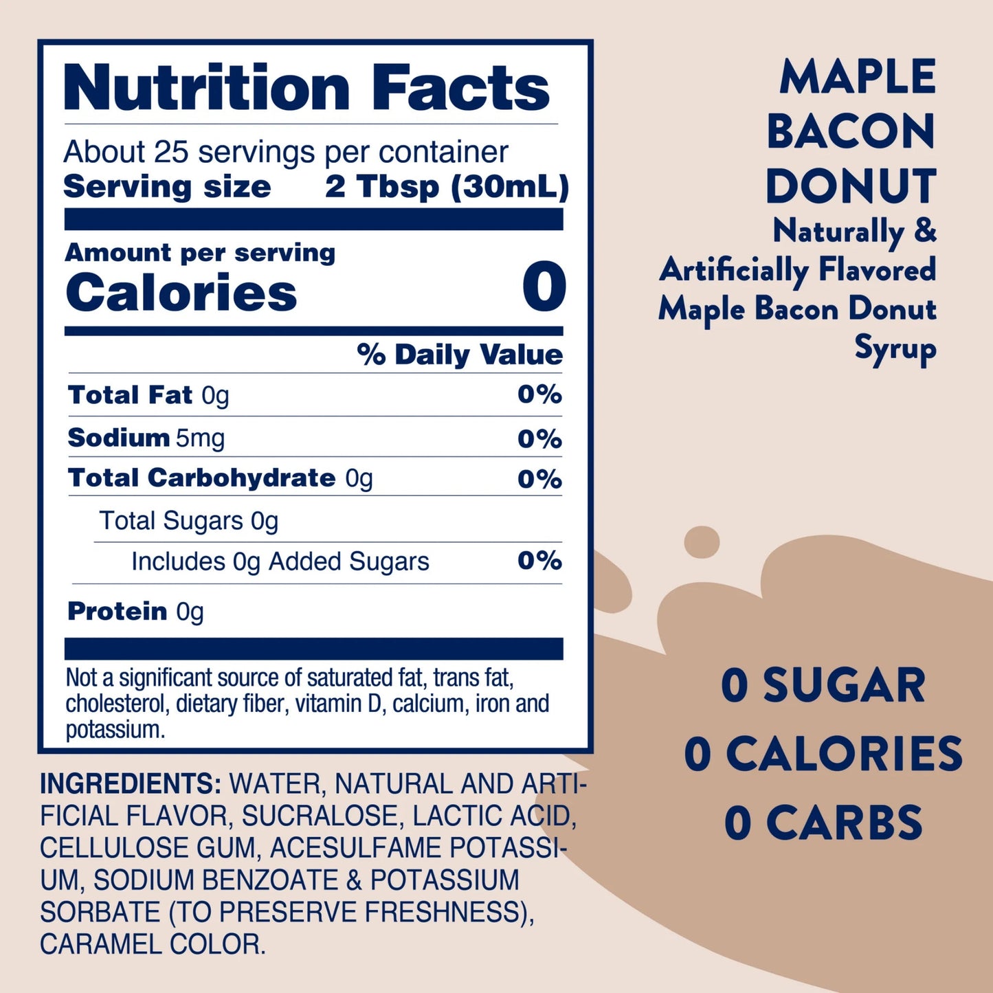 Skinny Mixes Sugar Free Maple Bacon Donut Syrup