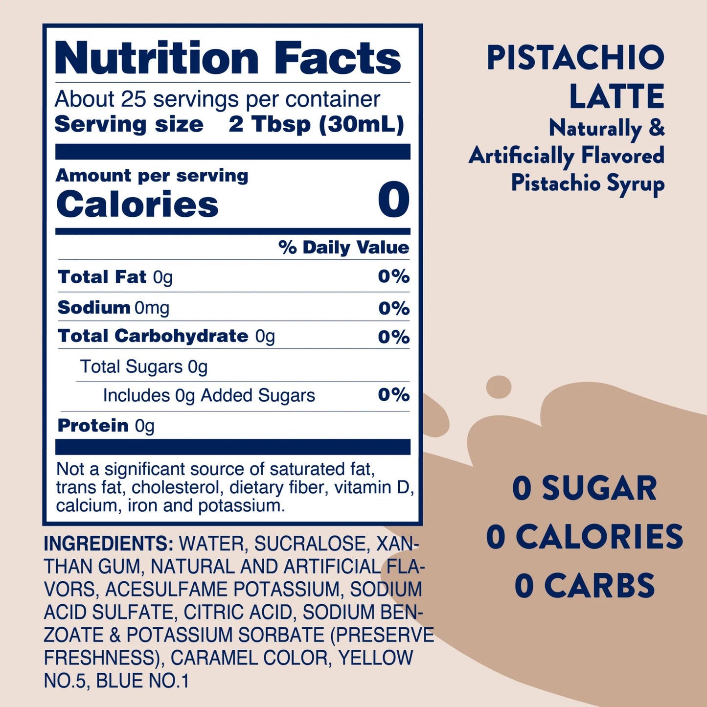 Skinny Mixes Sugar Free Pistachio Syrup