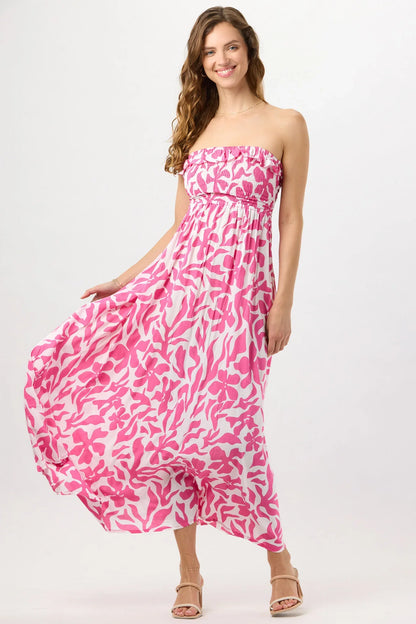 Tiare Hawaii Pearl Maxi Dress - Bora Bora Guava