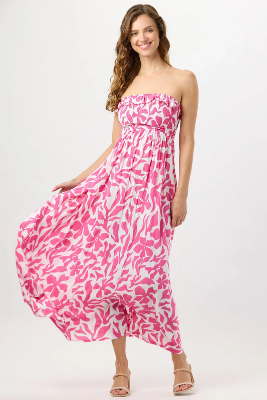 Tiare Hawaii Pearl Maxi Dress - Bora Bora Guava