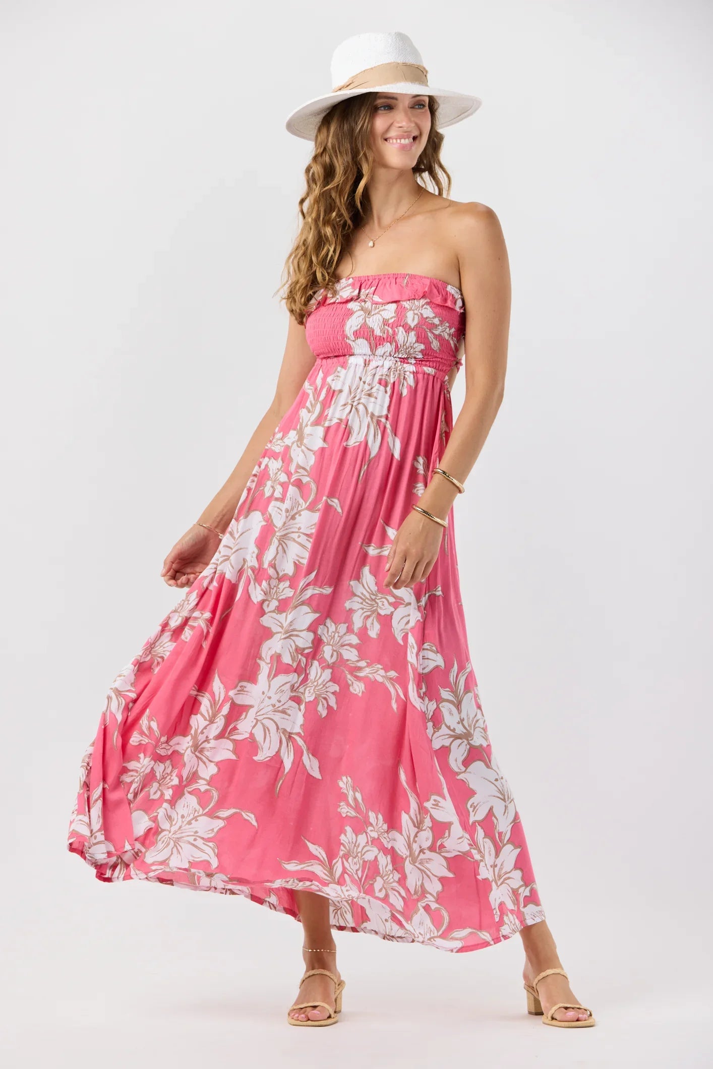 Tiare Hawaii Pearl Maxi Dress - Lily Hot Pink