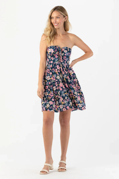 Tiare Hawaii Perth Mini Dress - Wildflowers Navy