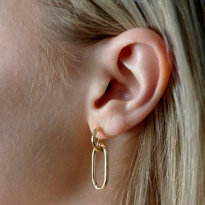 ARGENTO VIVO THE OVAL DROP EARRING