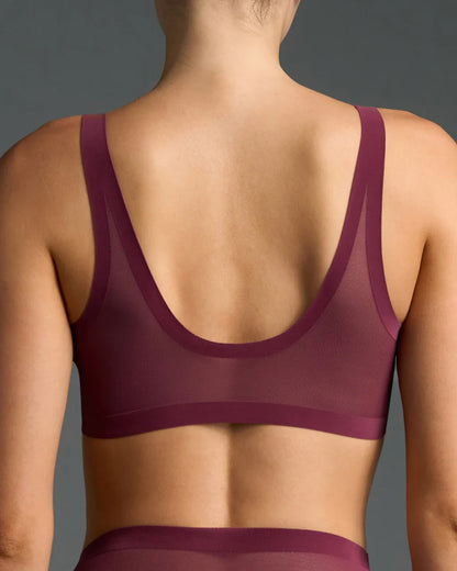 EBY Sheer Bralette - Grape Wine
