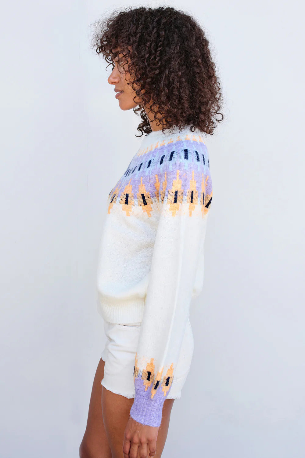 BAILEY/44 Women's Sundry FairIsle Crew Sweater in Cream