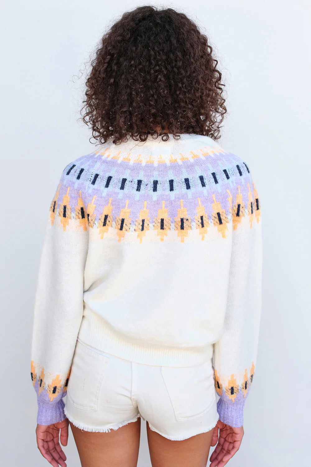 BAILEY/44 Women's Sundry FairIsle Crew Sweater in Cream