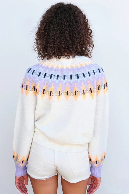 BAILEY/44 Women's Sundry FairIsle Crew Sweater in Cream