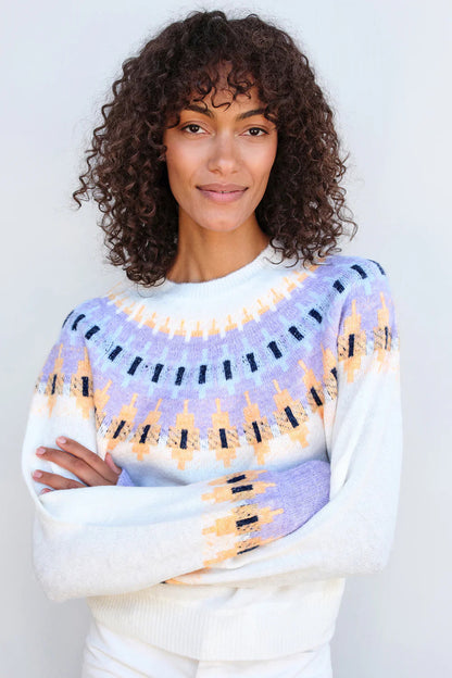 BAILEY/44 Women's Sundry FairIsle Crew Sweater in Cream