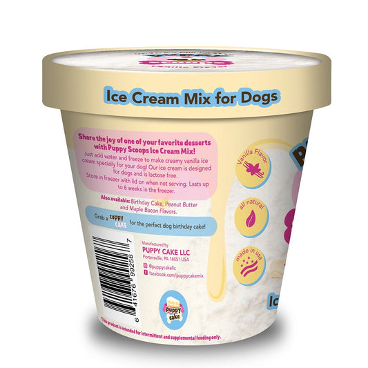 Puppy Cake Puppy Scoops Ice Cream Mix - Vanilla, Pint Size, 4.65 oz