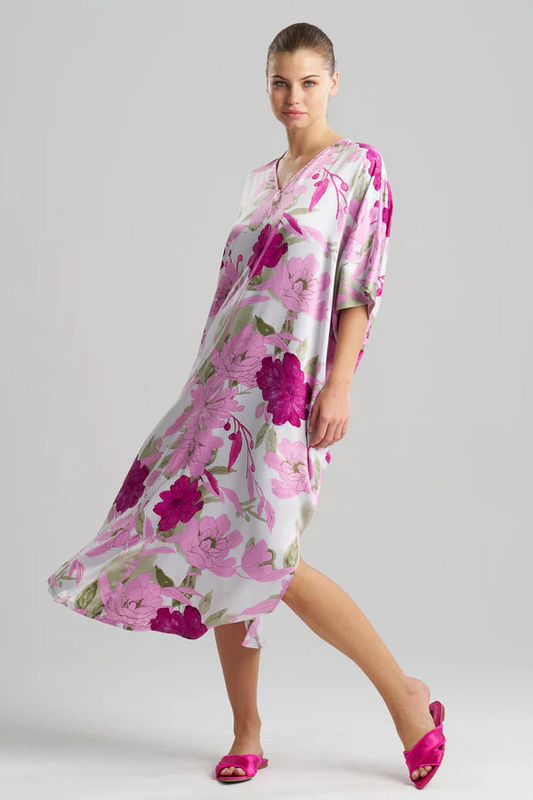 Natori Peony Blossom Zip Caftan