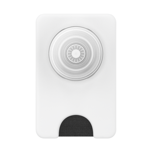 PopSockets White Clear PopWallet+ for MagSafe