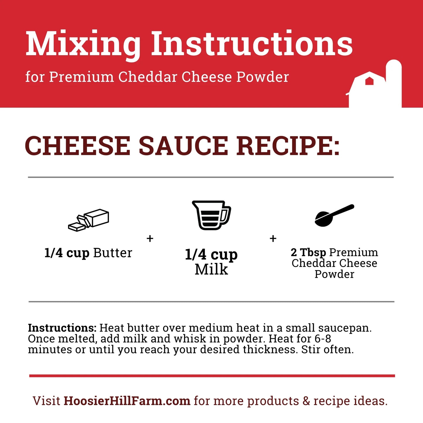 Hoosier Hill Farm Premium Cheddar Powder, No Artificial Color
