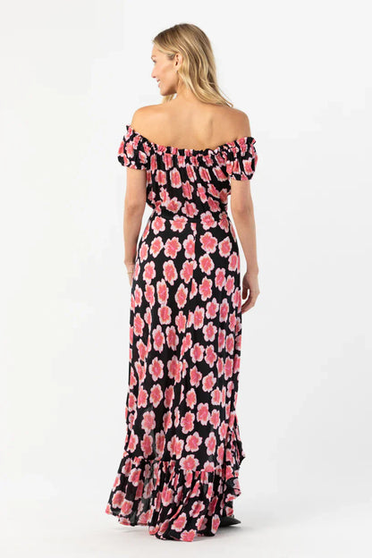 Tiare Hawaii Riviera Maxi Dress - Lanai Floral Black
