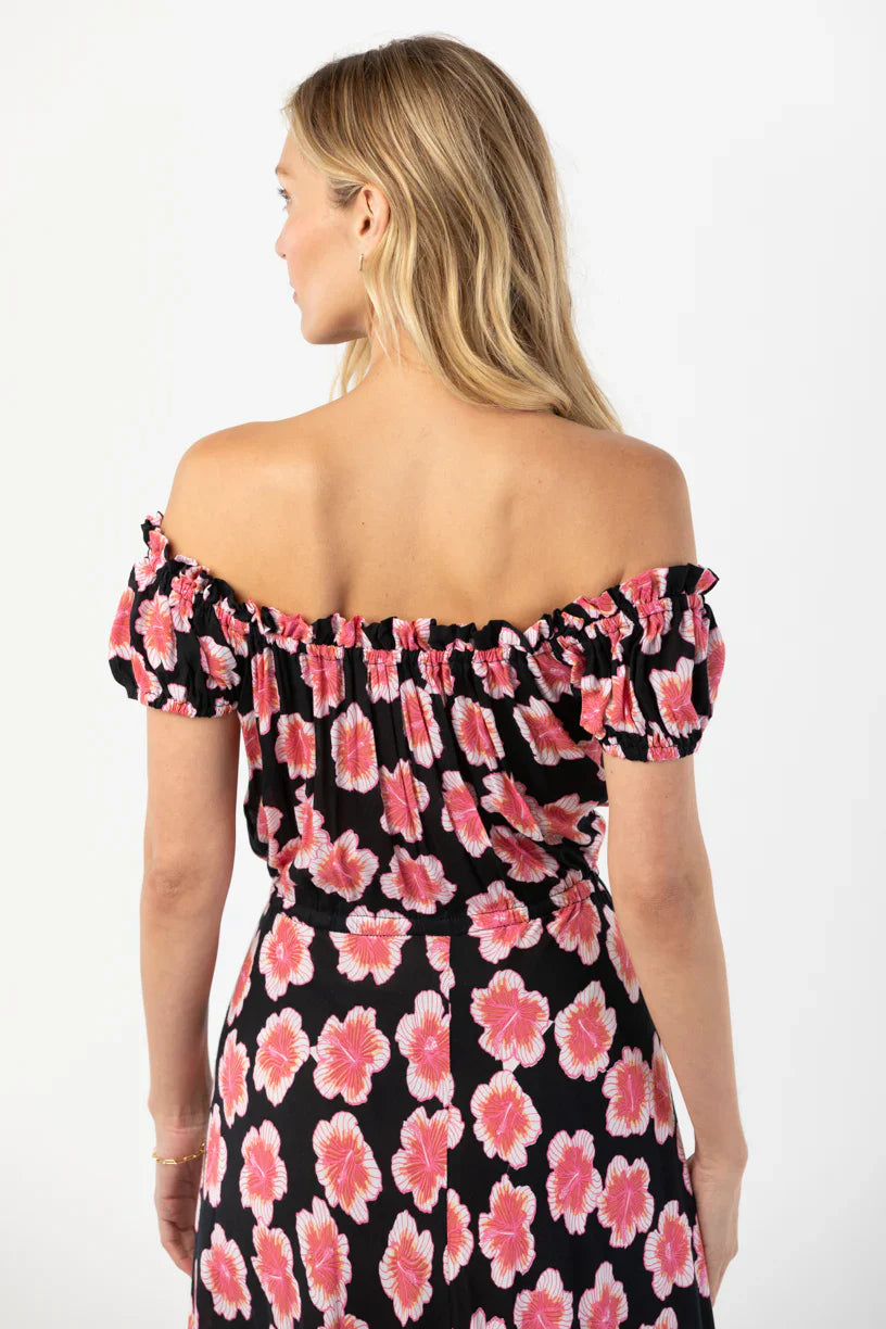 Tiare Hawaii Riviera Maxi Dress - Lanai Floral Black
