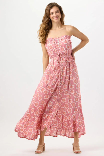 Tiare Hawaii Ryden Maxi Dress - Lanai Floral Mauve