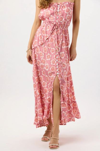Tiare Hawaii Ryden Maxi Dress - Lanai Floral Mauve
