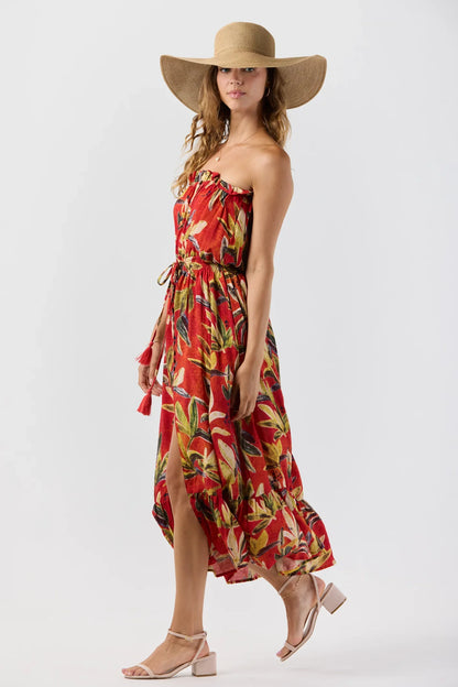Tiare Hawaii Ryden Maxi Dress Naturals - Safari Rust