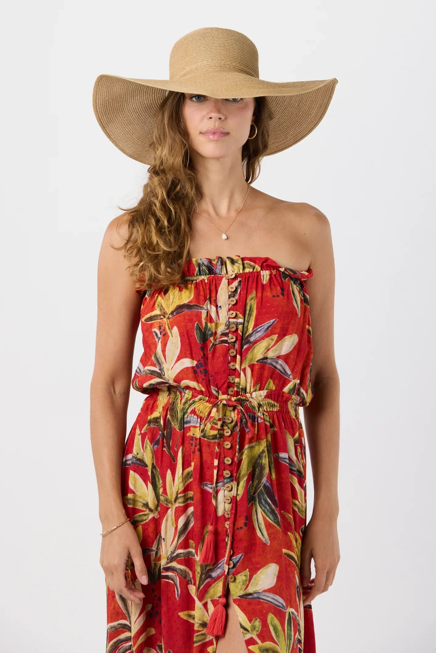 Tiare Hawaii Ryden Maxi Dress Naturals - Safari Rust